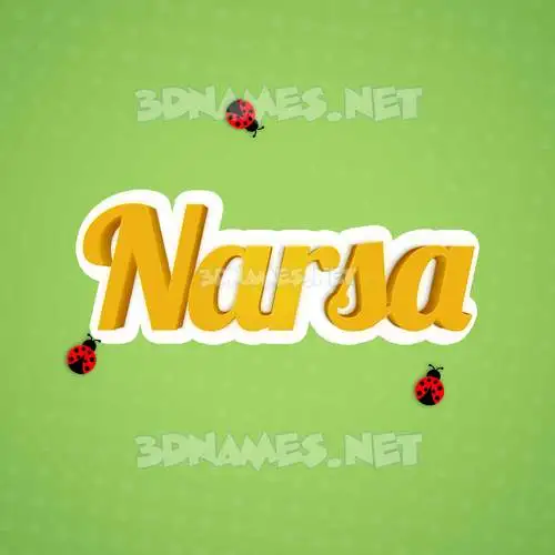 narsa in Ladybugs style - 3D name wallpaper
