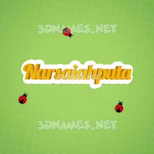 narsaiahputa in Ladybugs style - 3D name wallpaper
