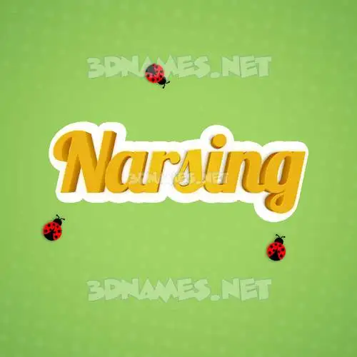 narsing in Ladybugs style - 3D name wallpaper