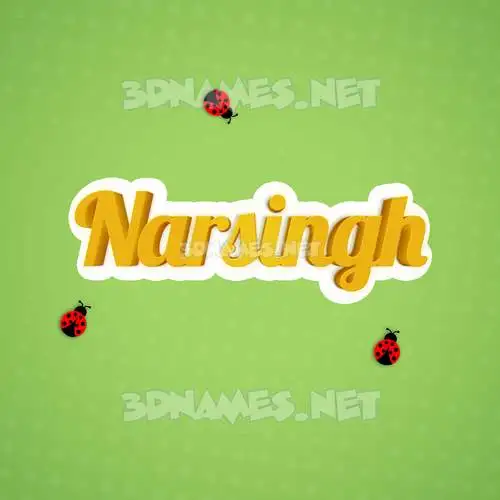 narsingh in Ladybugs style - 3D name wallpaper