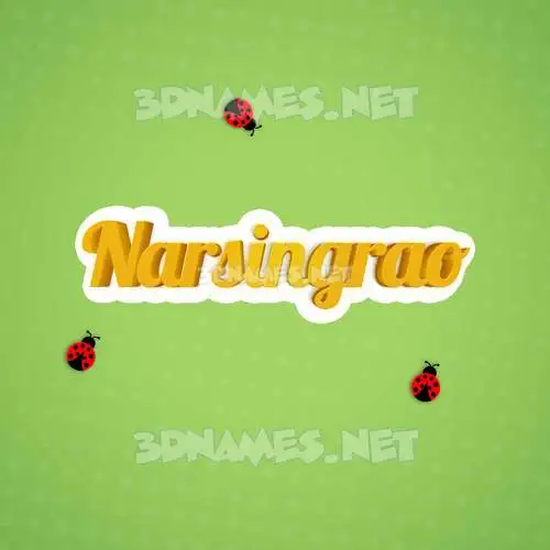 narsingrao in Ladybugs style - 3D name wallpaper