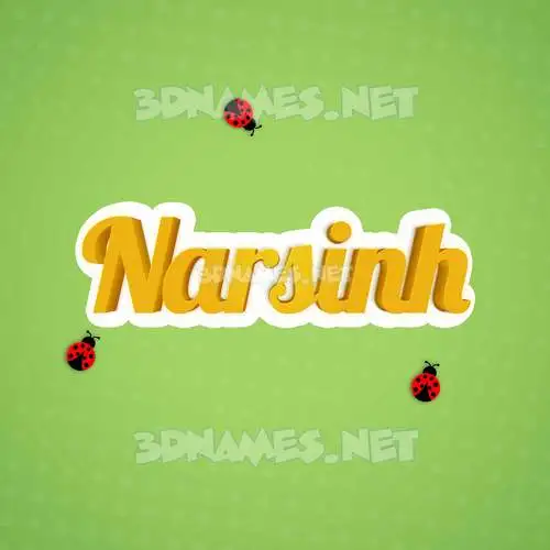narsinh in Ladybugs style - 3D name wallpaper