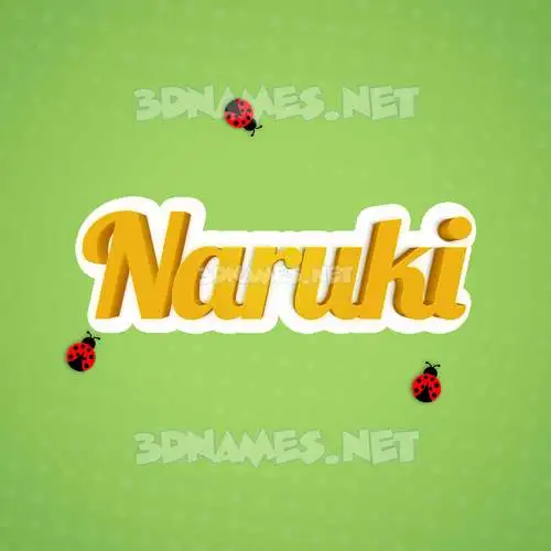 naruki in Ladybugs style - 3D name wallpaper