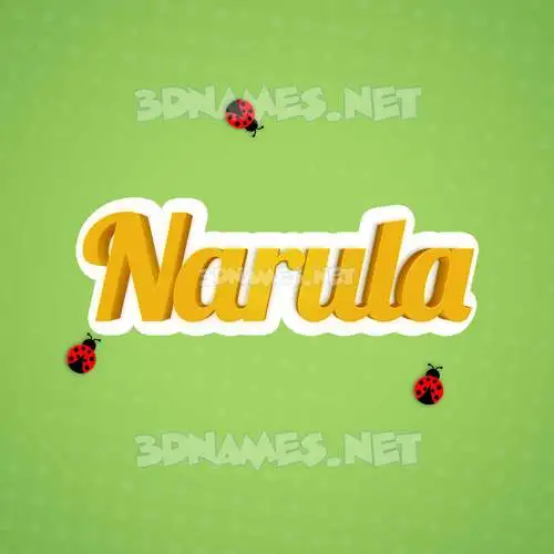 narula in Ladybugs style - 3D name wallpaper