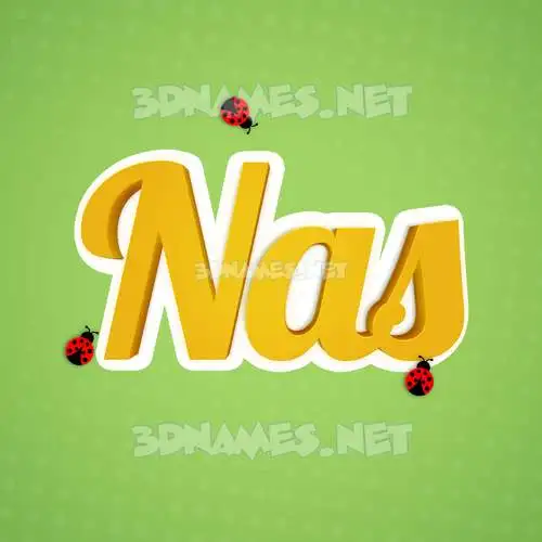 nas in Ladybugs style - 3D name wallpaper nas in Ladybugs style - 3D name wallpaper