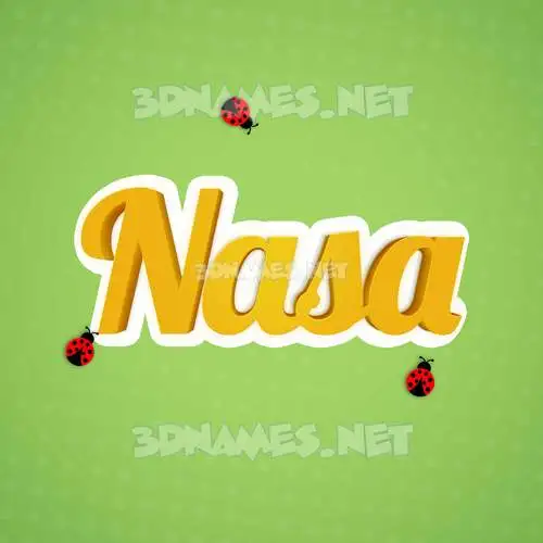 nasa in Ladybugs style - 3D name wallpaper nasa in Ladybugs style - 3D name wallpaper