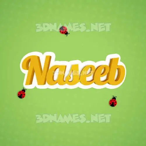 naseeb in Ladybugs style - 3D name wallpaper naseeb in Ladybugs style - 3D name wallpaper
