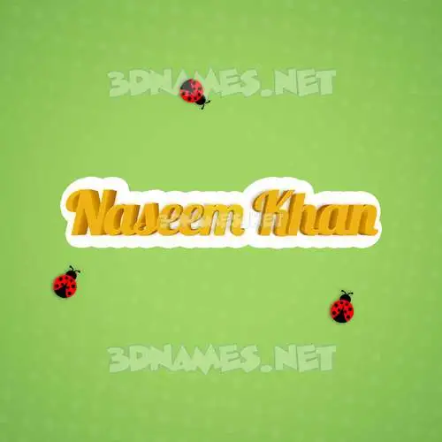 naseem khan in Ladybugs style - 3D name wallpaper naseem khan in Ladybugs style - 3D name wallpaper