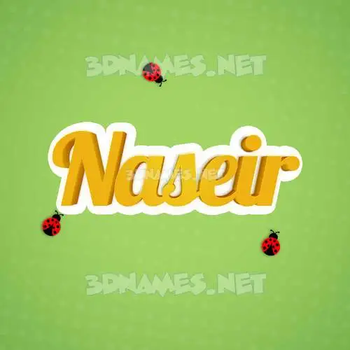 naseir in Ladybugs style - 3D name wallpaper