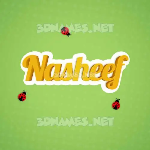 nasheef in Ladybugs style - 3D name wallpaper nasheef in Ladybugs style - 3D name wallpaper