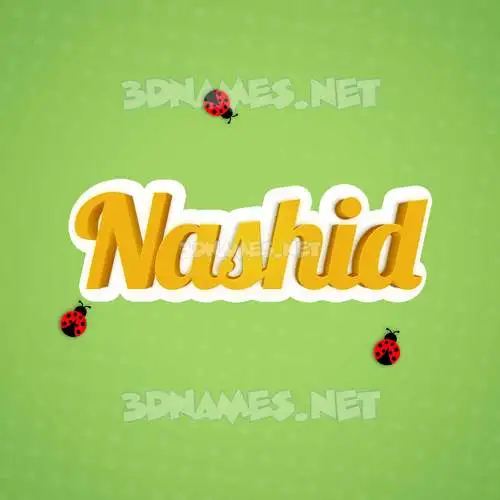 nashid in Ladybugs style - 3D name wallpaper nashid in Ladybugs style - 3D name wallpaper