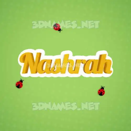 nashrah in Ladybugs style - 3D name wallpaper