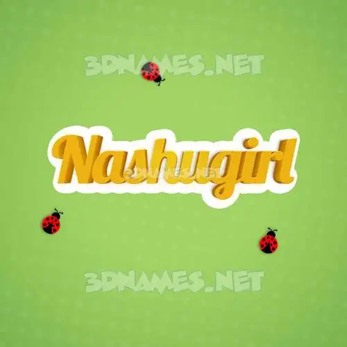 nashugirl in Ladybugs style - 3D name wallpaper nashugirl in Ladybugs style - 3D name wallpaper
