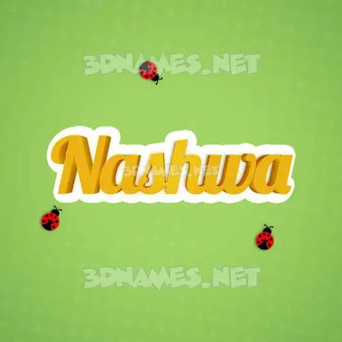 nashwa in Ladybugs style - 3D name wallpaper