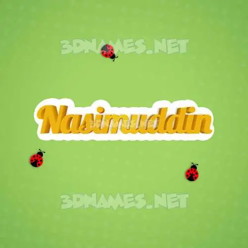 nasimuddin in Ladybugs style - 3D name wallpaper nasimuddin in Ladybugs style - 3D name wallpaper