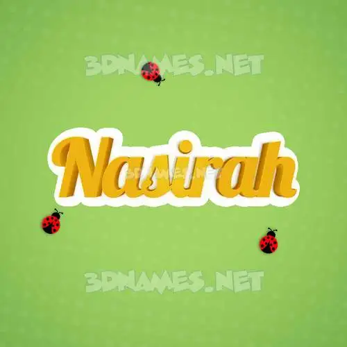 nasirah in Ladybugs style - 3D name wallpaper