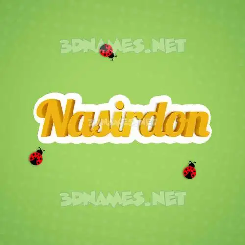 nasirdon in Ladybugs style - 3D name wallpaper