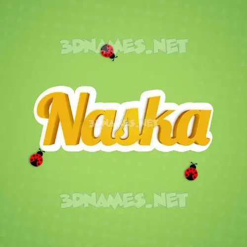 naska in Ladybugs style - 3D name wallpaper