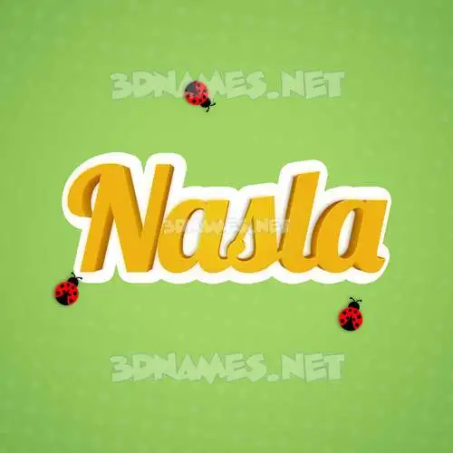 nasla in Ladybugs style - 3D name wallpaper nasla in Ladybugs style - 3D name wallpaper