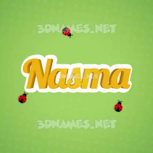 nasma in Ladybugs style - 3D name wallpaper