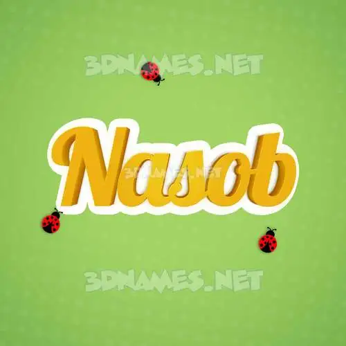 nasob in Ladybugs style - 3D name wallpaper nasob in Ladybugs style - 3D name wallpaper