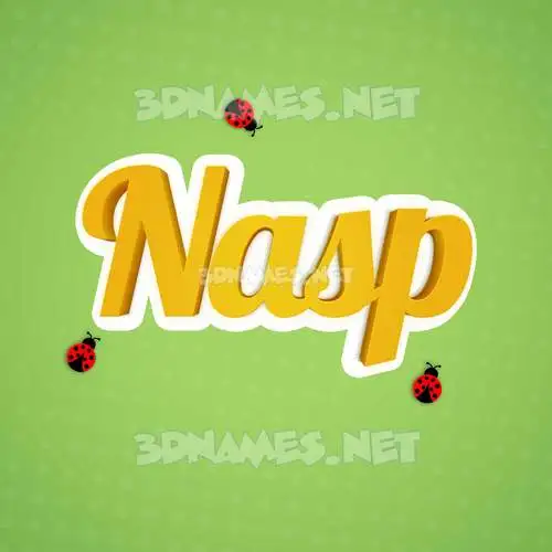 nasp in Ladybugs style - 3D name wallpaper nasp in Ladybugs style - 3D name wallpaper