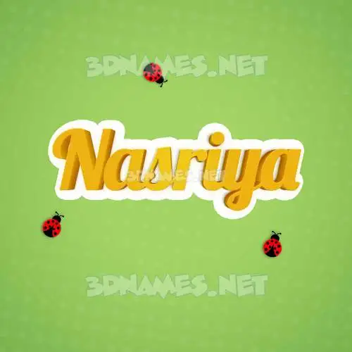 nasriya in Ladybugs style - 3D name wallpaper