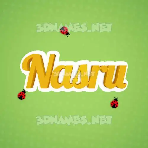 nasru in Ladybugs style - 3D name wallpaper nasru in Ladybugs style - 3D name wallpaper