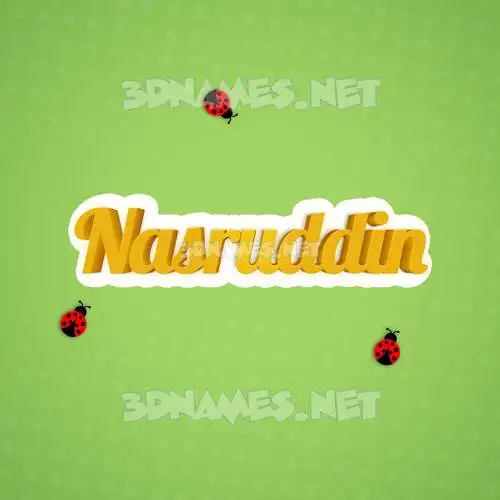 nasruddin in Ladybugs style - 3D name wallpaper nasruddin in Ladybugs style - 3D name wallpaper