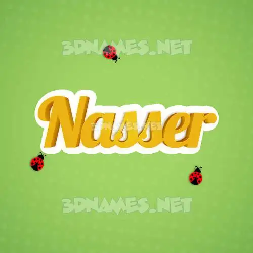 nasser in Ladybugs style - 3D name wallpaper nasser in Ladybugs style - 3D name wallpaper