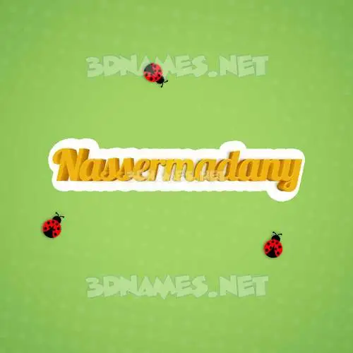 nassermadany in Ladybugs style - 3D name wallpaper