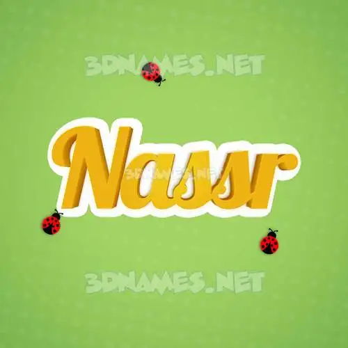 nassr in Ladybugs style - 3D name wallpaper
