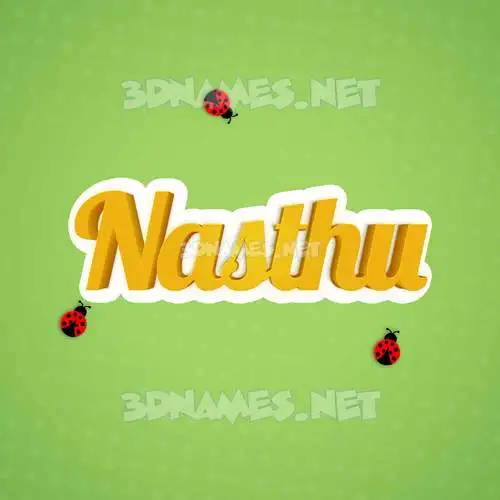 nasthu in Ladybugs style - 3D name wallpaper