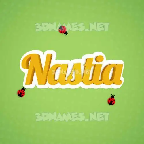nastia in Ladybugs style - 3D name wallpaper