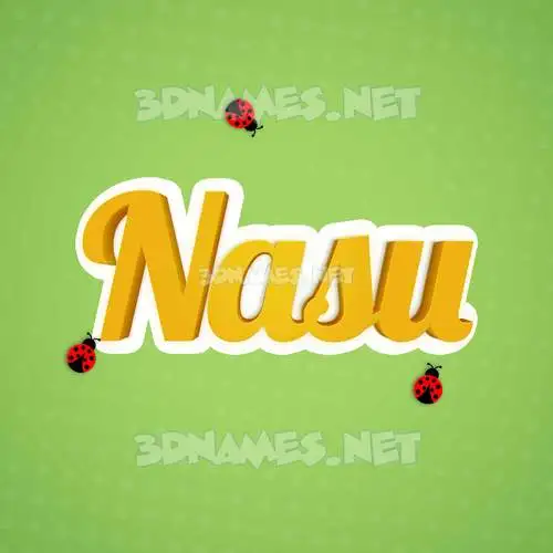 nasu in Ladybugs style - 3D name wallpaper