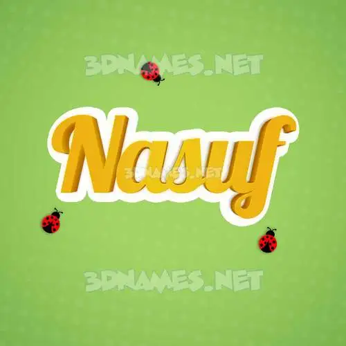nasuf in Ladybugs style - 3D name wallpaper