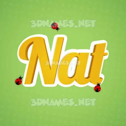 nat in Ladybugs style - 3D name wallpaper nat in Ladybugs style - 3D name wallpaper