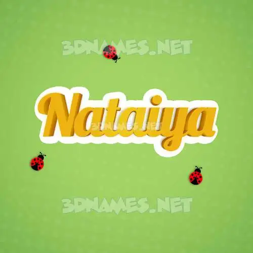 nataiya in Ladybugs style - 3D name wallpaper nataiya in Ladybugs style - 3D name wallpaper