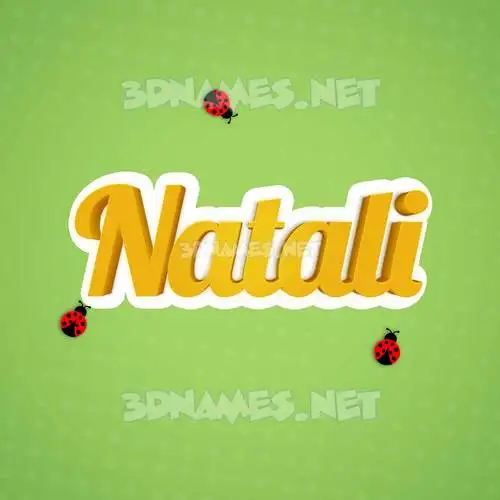 natali in Ladybugs style - 3D name wallpaper natali in Ladybugs style - 3D name wallpaper