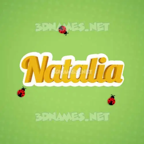 natalia in Ladybugs style - 3D name wallpaper