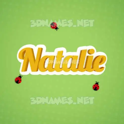 natalie in Ladybugs style - 3D name wallpaper natalie in Ladybugs style - 3D name wallpaper