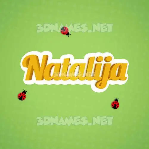 natalija in Ladybugs style - 3D name wallpaper
