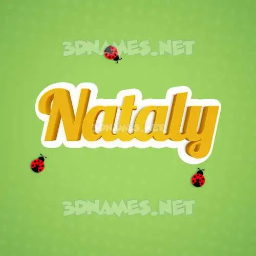 nataly in Ladybugs style - 3D name wallpaper nataly in Ladybugs style - 3D name wallpaper