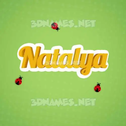 natalya in Ladybugs style - 3D name wallpaper