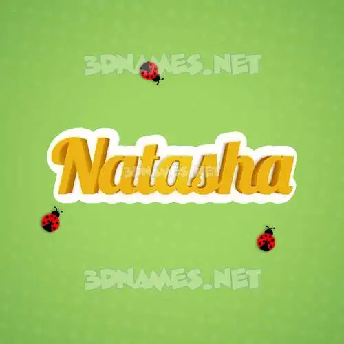 natasha in Ladybugs style - 3D name wallpaper natasha in Ladybugs style - 3D name wallpaper
