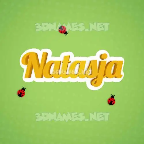natasja in Ladybugs style - 3D name wallpaper natasja in Ladybugs style - 3D name wallpaper