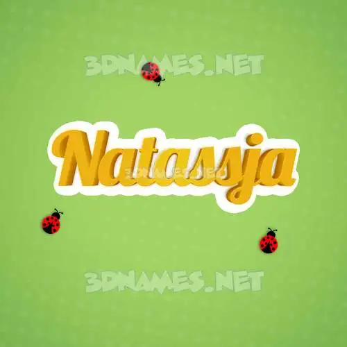 natassja in Ladybugs style - 3D name wallpaper natassja in Ladybugs style - 3D name wallpaper