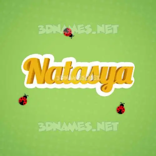 natasya in Ladybugs style - 3D name wallpaper