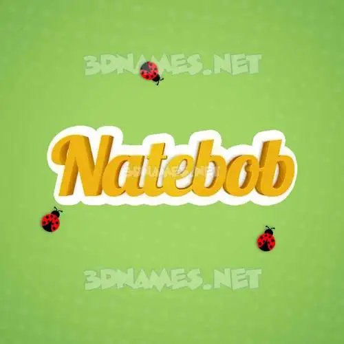natebob in Ladybugs style - 3D name wallpaper
