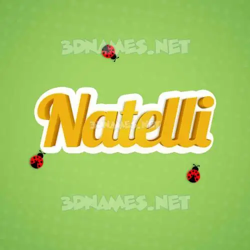 natelli in Ladybugs style - 3D name wallpaper
